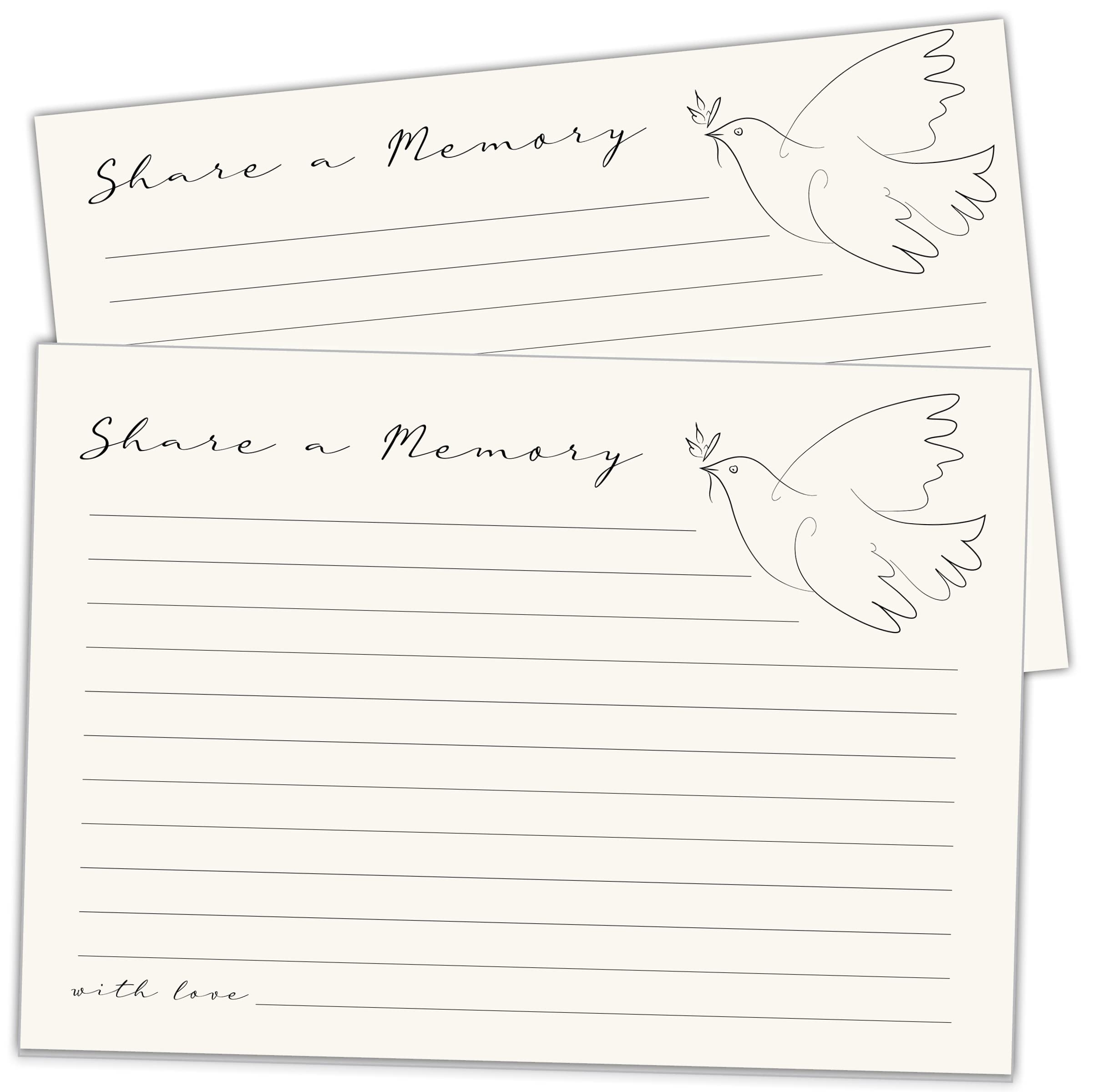 MPC Brands Share A Memory Cards - Oversize - 5x7 - Celebration of Life - Birthday - Funeral - Memorial - Graduation - Bridal Shower 50