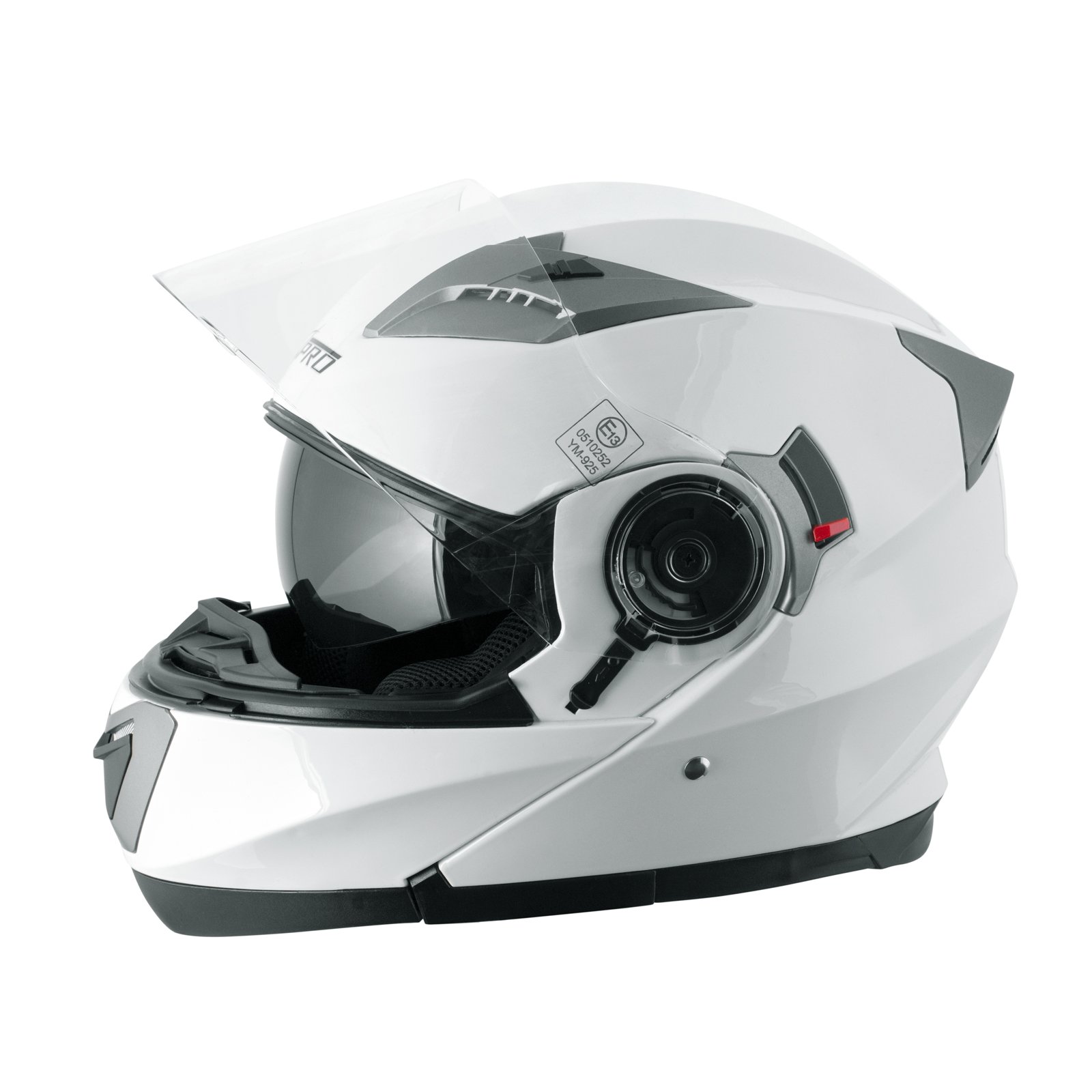 Casco Modular Homologado Moto Touring Sport Pantalla Parasol Blanco S