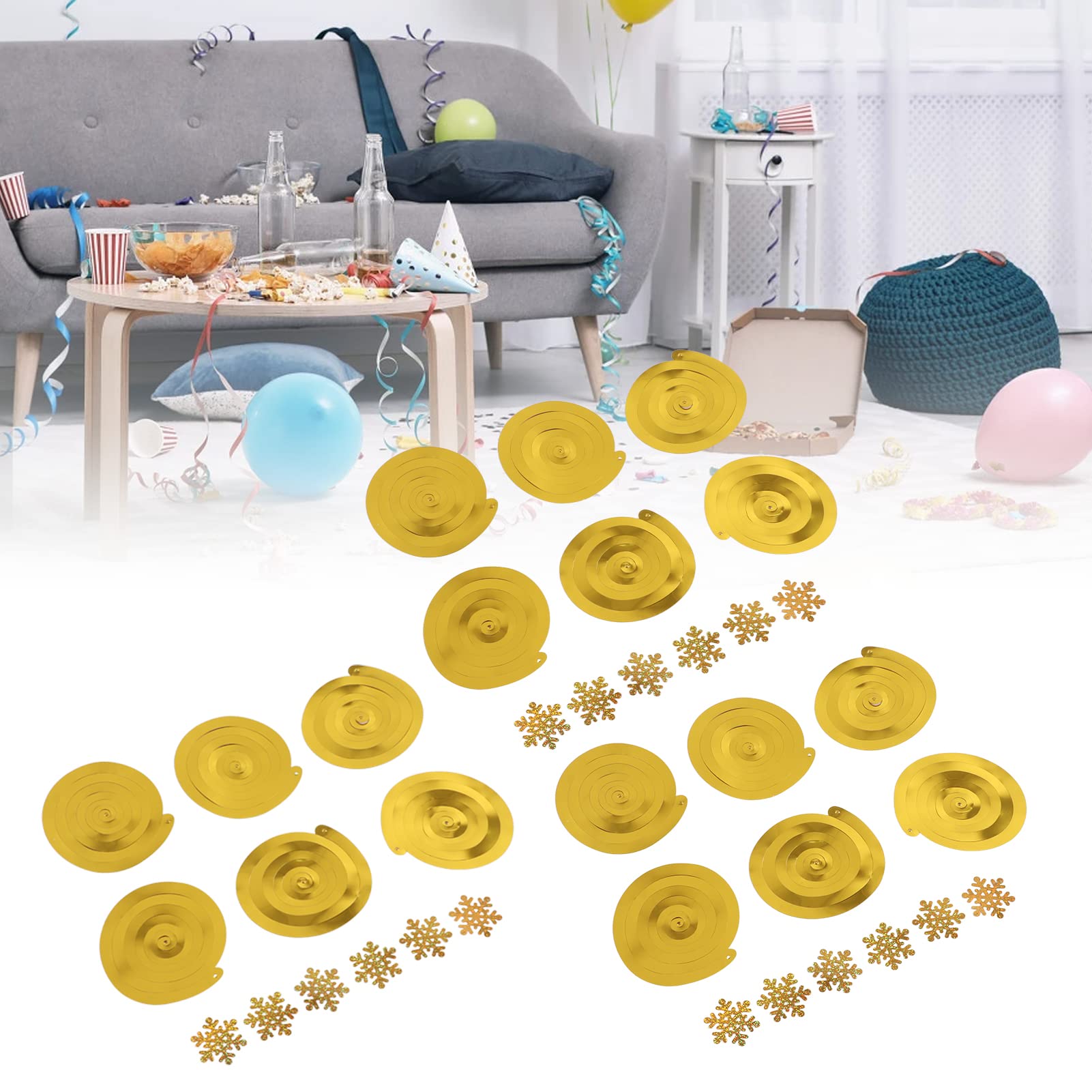 1 Paquet Décoration Murale De 6 Tourbillon Vent Tourbillon Spirale