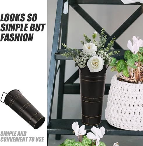 Miniatura 3 de Soporte de metal para paraguas, cubo redondo para paraguas de pie, cubos de bastones, soportes para bastones, palos de golf, organizador para