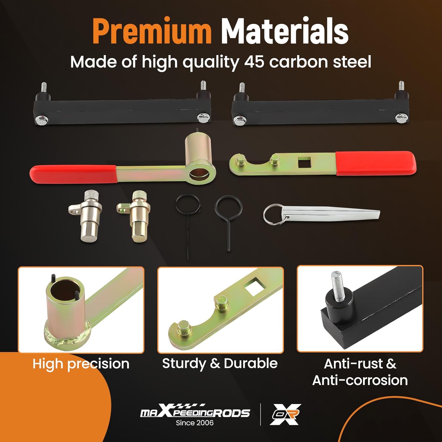 maXpeedingrods Engine Timing Tool Kit Camshaft Timing Align Locking Tool for Jaguar 3.2 3.5 4.0 4.2 V8 Engine, for Land Rover 4.0 4.2 4.4 V8 Engine, Replace 303-645 303-530