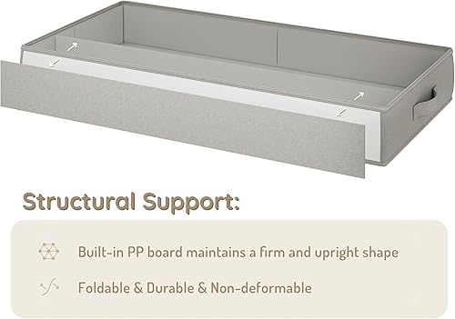 Miniatura 4 de Vailando Contenedores de almacenamiento debajo de la cama, contenedores de almacenamiento debajo de la cama, caja de almacenamiento de ropa de 6