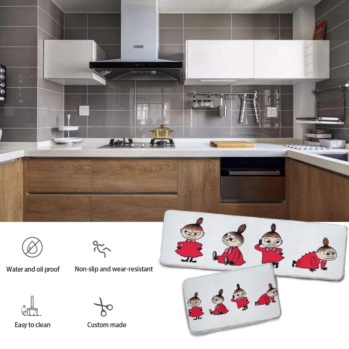 Amazon｜キッチンマット ムーミン リトルミイ 台所マット 2枚セット