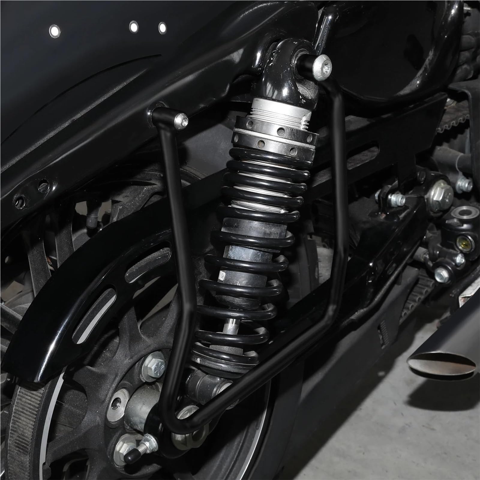 supporto Accessori Moto Staffe Supporto Per Borse Laterali Per Harley Per Sportster XL 883 1200 2000-2022(Nero)
