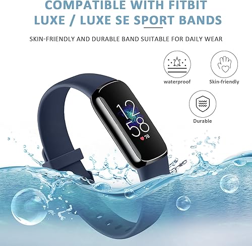 Miniatura 3 de Paquete de 3 correas Fitbit Luxe compatibles con Fitbit Luxe para mujeres y hombres, correa de repuesto de silicona suave para Fitbit LuxeLuxe
