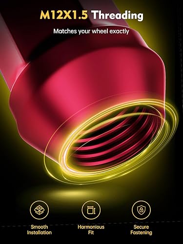 Vista 92 de MIKKUPPA Tuercas de llanta M12x1.5 – Repuesto para Fusion 2006-2020, Focus 2000-2023, rueda de escape 2001-2023 – 20 tuercas negras de extremo