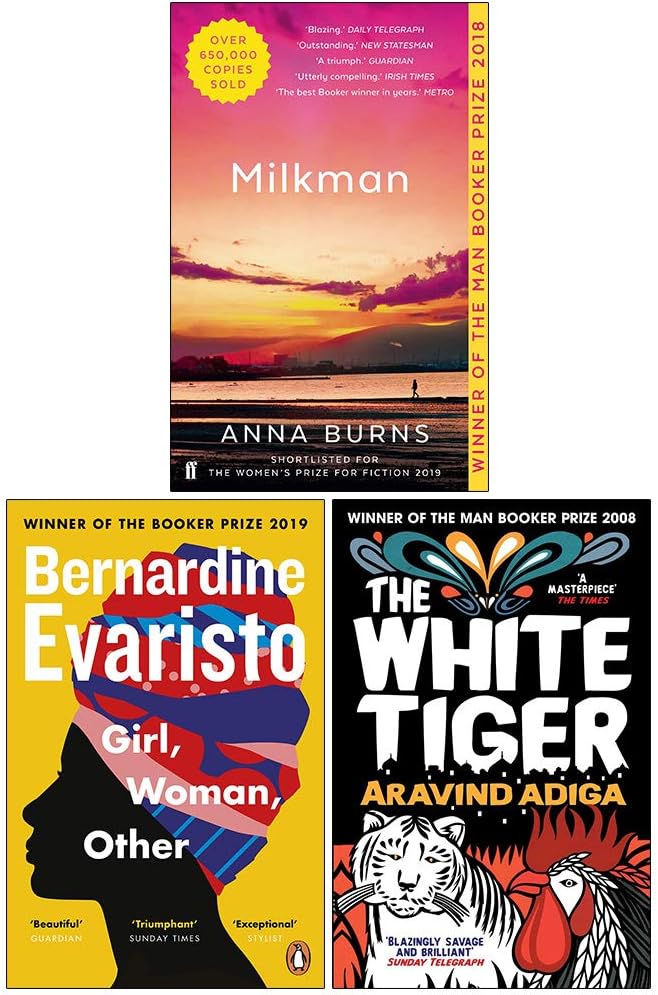 – Milkman, Girl Woman Other, The White Tiger 3 Books Collection Set