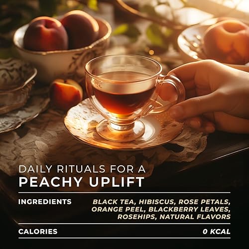 Miniatura 4 de Gya Tea Co Tazas K de té negro melocotón para Keurig, té suave con alta cafeína, comienza el día con cápsulas de té para Keurig, las mejores