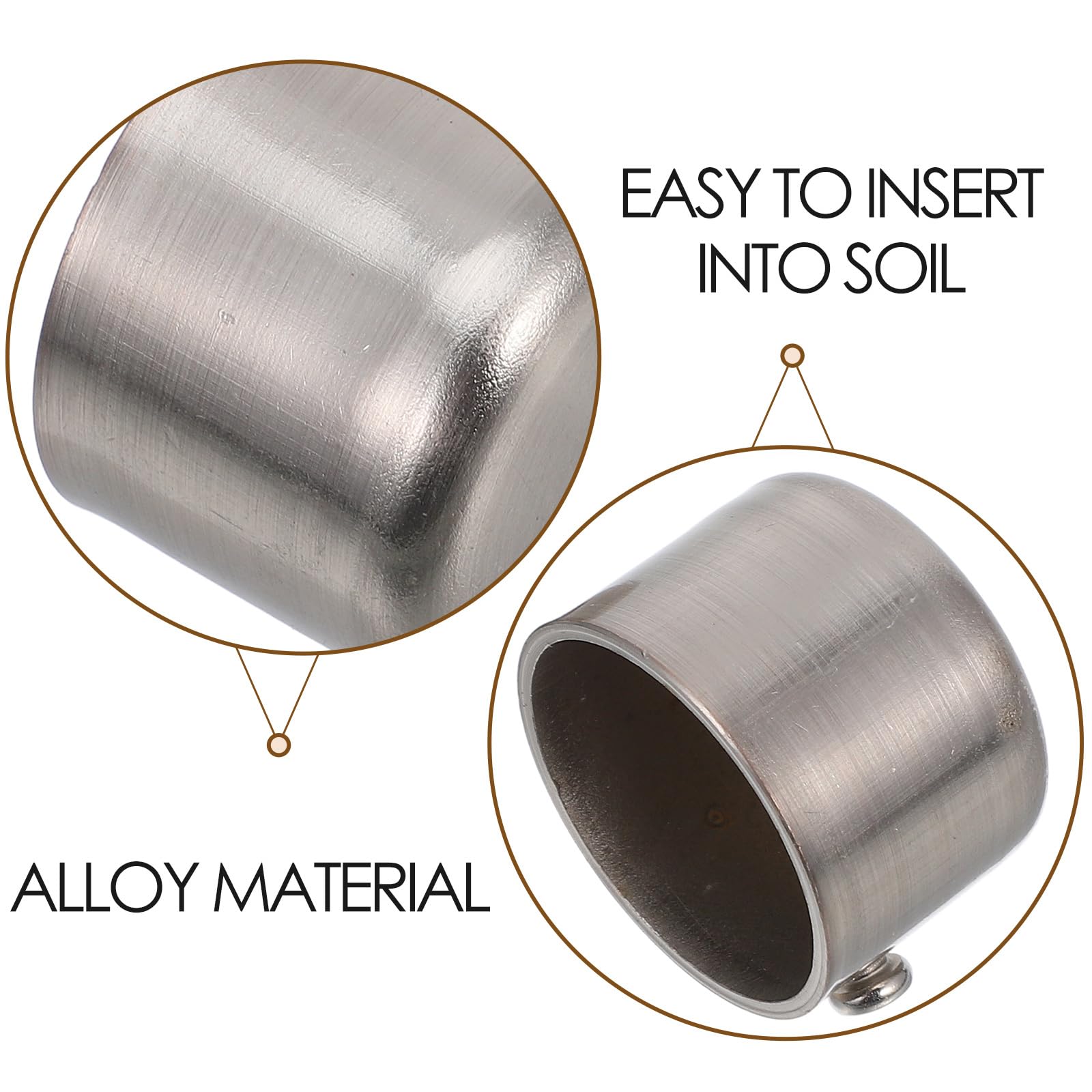 Gardinia Terminali Per Aste Per Tende, 2 X Terminali A Punta Sfaccettata Per Asta Metallo Effetto Acciaio Inox 20 Mm 2 Unita 6256690