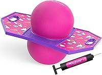 Vista 10 de Flybar Pogo - Pelota de truco para niños, tabla de rebote de equilibrio con cubierta antideslizante, bomba incluida, juguetes para interiores