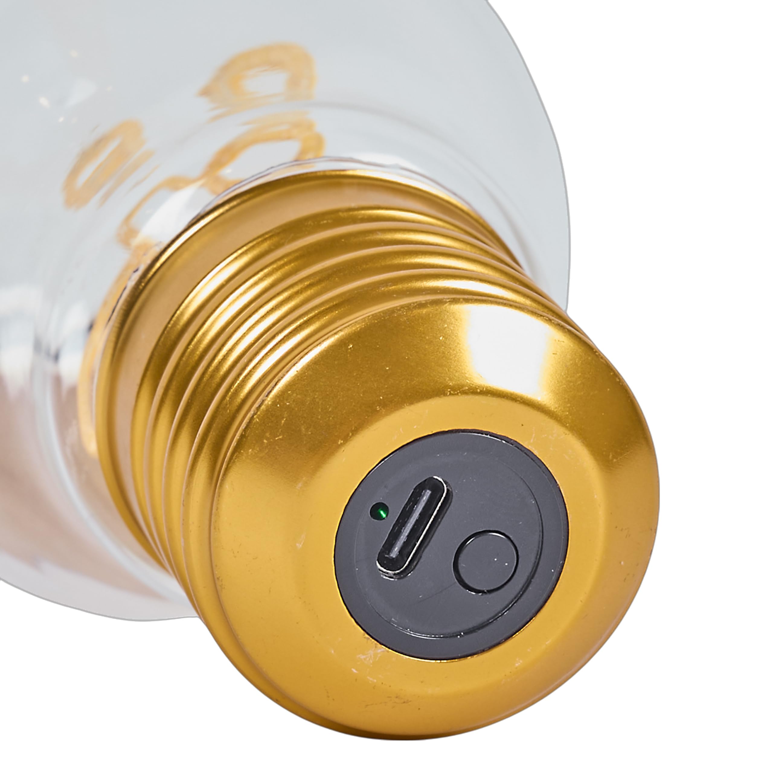 La Chaise Longue - Ampoule Rechargeable FUCK - Verre et Plastique ABS - Design Audacieux et Élégant - Ø7.8 cm - 51 g - Nomade et Rechargeable via USB - Jaune