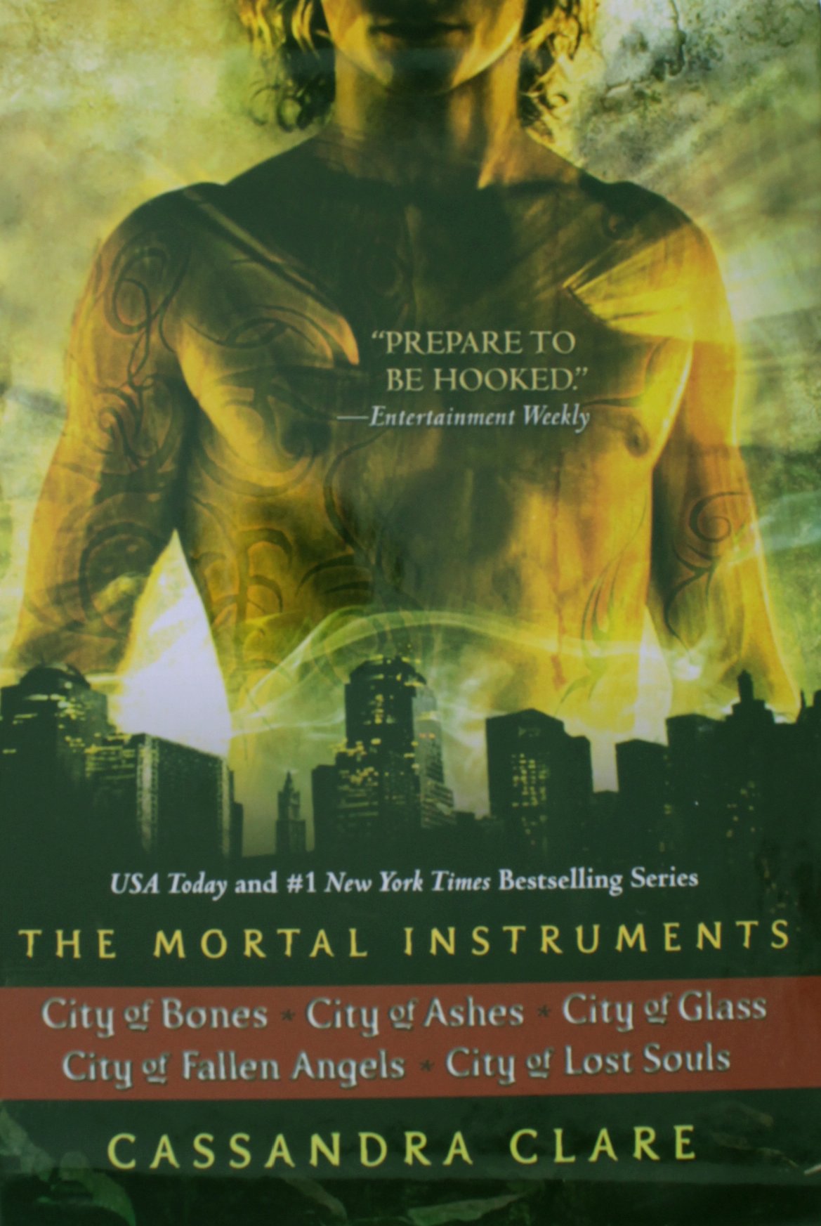 The Mortal Instruments: City of Bones; City of Ashes; City of Glass; City of Fallen Angels; City of Lost Souls