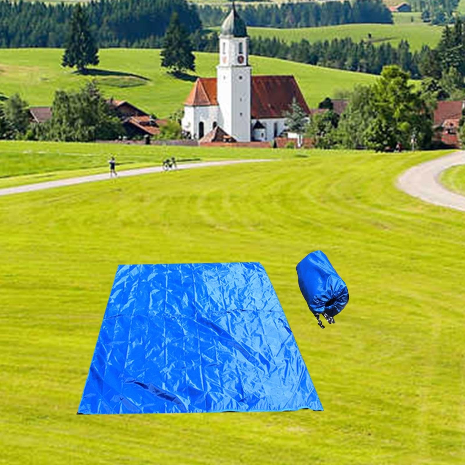 Tapis de/de Plage/d'extérieur, Grand Tapis de avec Sac de Rangement, 300 Cm X 300 Cm, Idéal pour Le Camping et Les