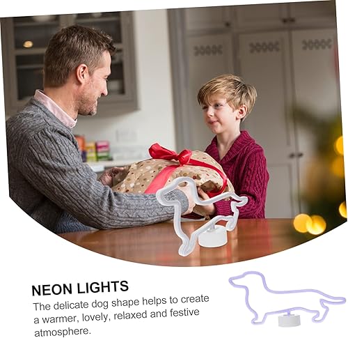 Miniatura 9 de DOITOOL Letrero de neón para perro, lámpara de neón decorativa de noche para cachorro, lámpara de decoración de habitación de perro