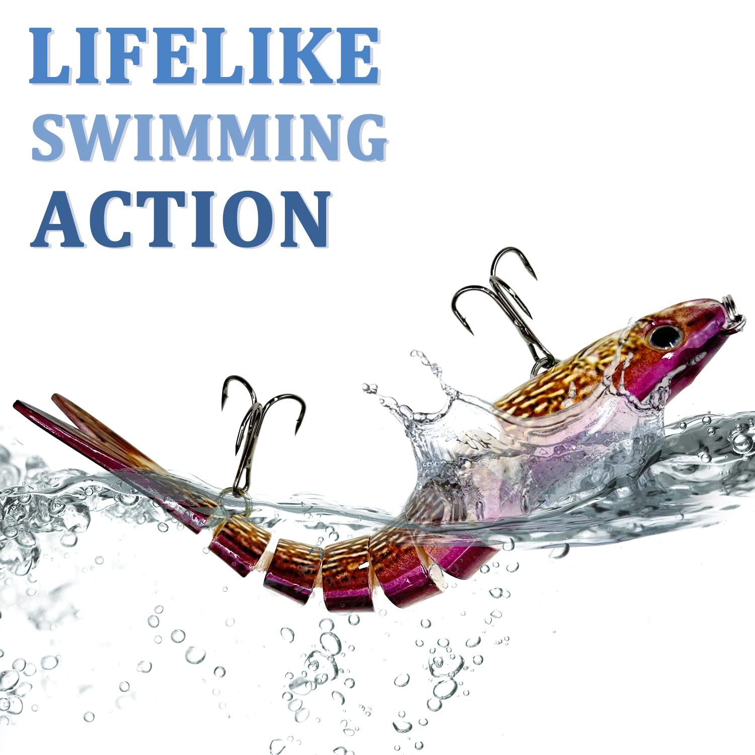 Fishing Lures Bass 1pc Fishing Lures For Bass Trout, Multi Jointed Swimbaits Slow Sinking Bionic Sw Bass Fishing Lures