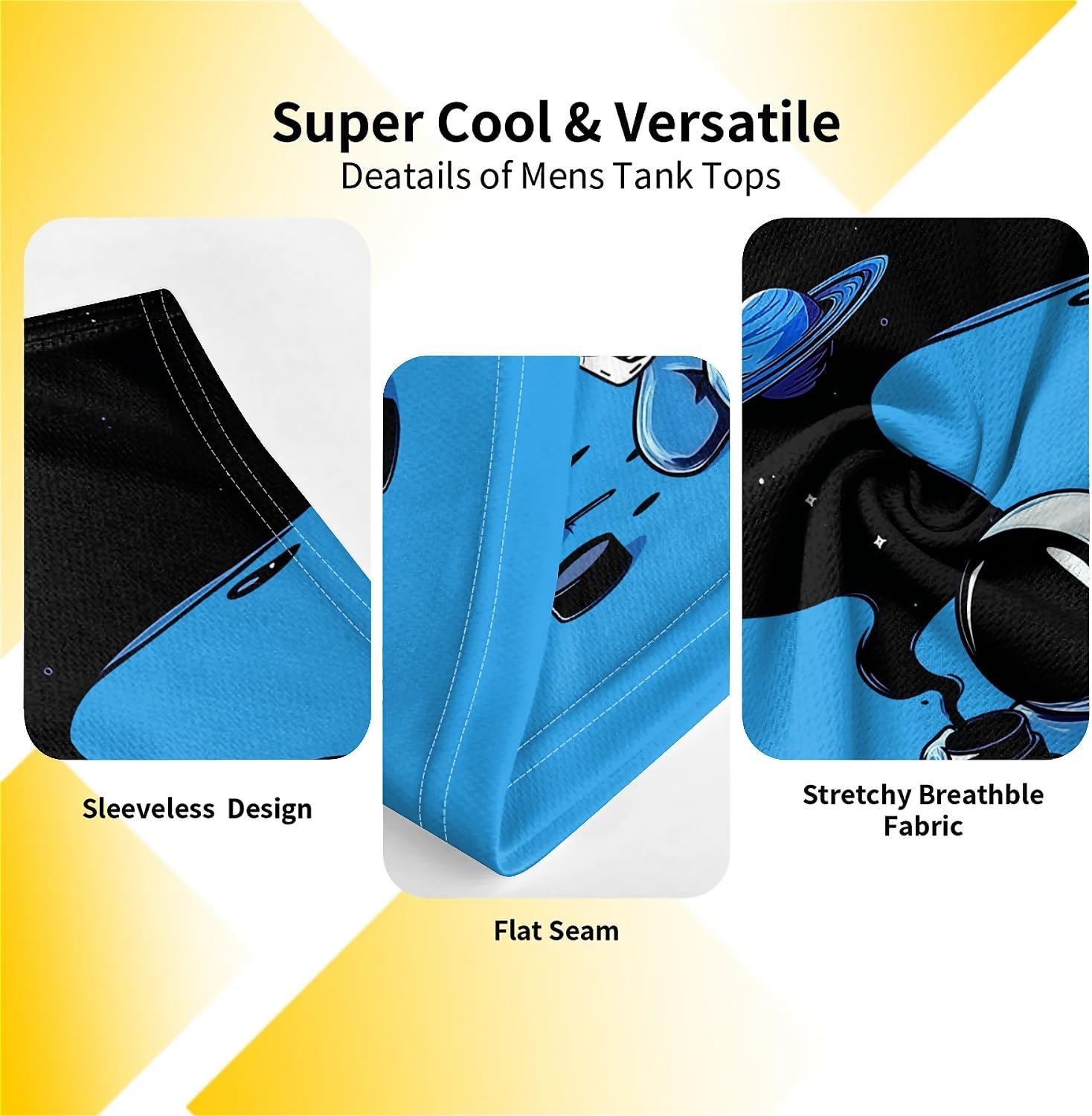 Cool Skull Mens Beach Tank Tops Novelty Graphic Quick Dry Sleeveless Shirt for Beach Workout S-4XL - Image 4