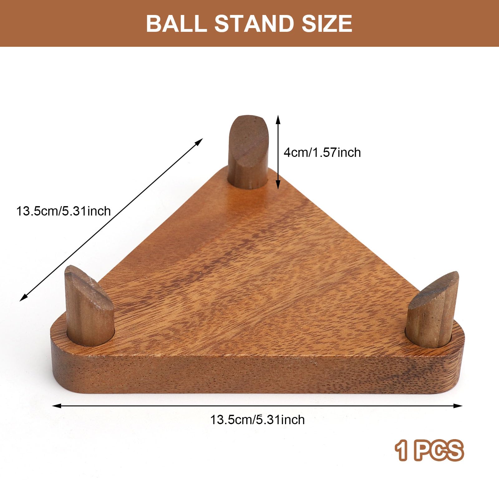 HENGBIRD Supporto da Parete per Palline, in Legno e Metallo, per Pallacanestro, Calcio, pallavolo, Marrone Rustico