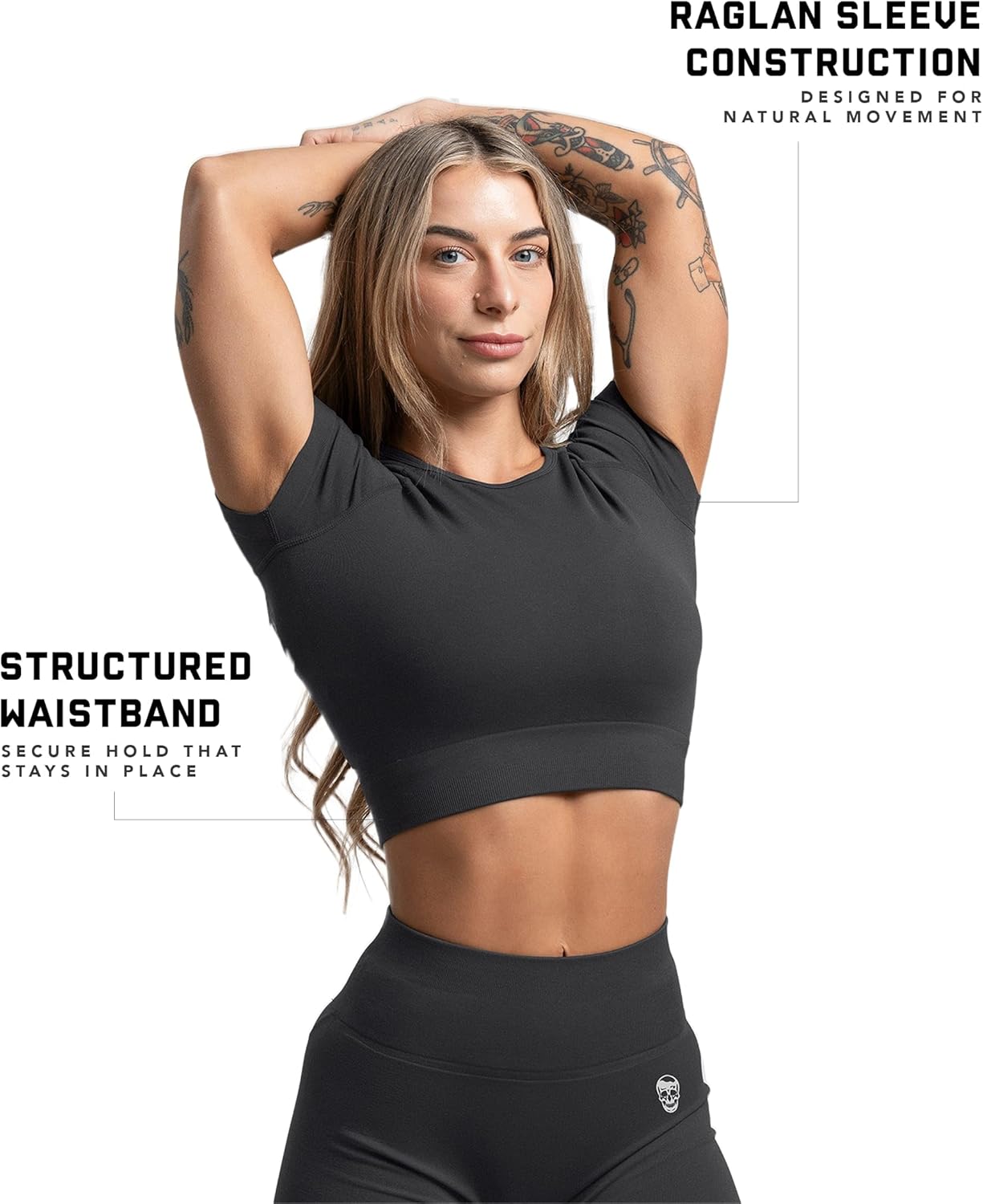 Gymreapers Short Sleeve Workout Tops for Women - Crop Tops for Women Tee - Yoga Athletic Tops for Running, Gym, & Training - Image 4