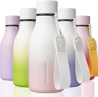 Vista 97 de BJPKPK Botellas de agua aisladas, botella de agua de metal de acero inoxidable de 18 onzas con correa, termo a prueba de fugas sin BPA, tazas