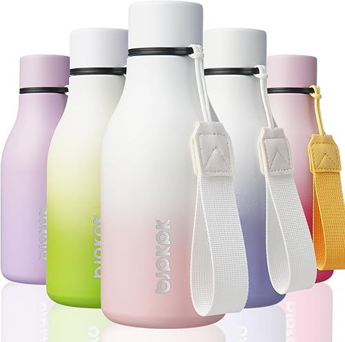 Miniatura 65 de BJPKPK - Botellas de agua aisladas, 25 onzas, de acero inoxidable con correa, botellas, tazas, frascos sin BPA, a prueba de fugas, frascos térmicos