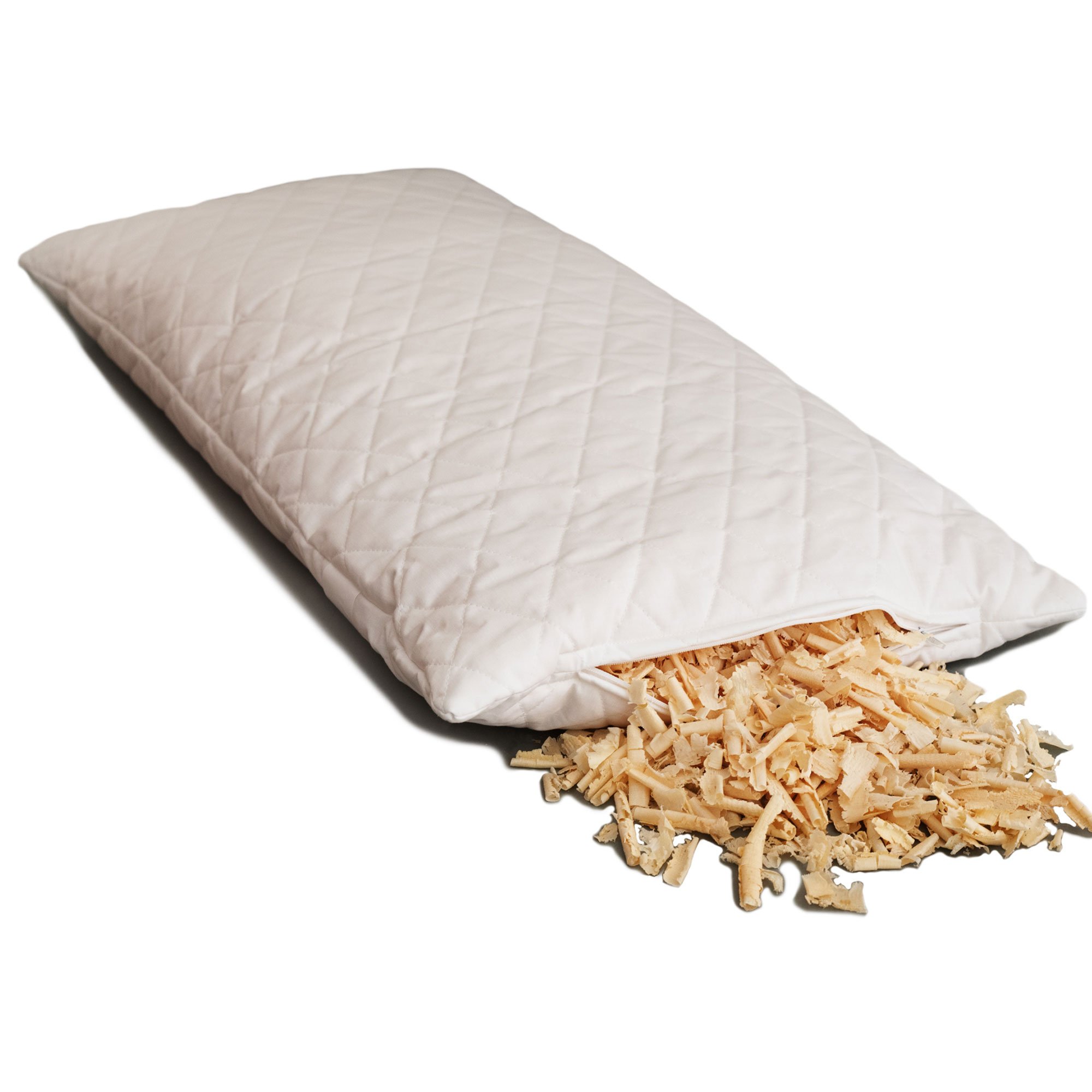 Giraffenland Cuscino In Pino Cembro 40x60 Cm – Imbottito Con Trucioli Di Legno, Federa Trapuntata Bianca, Cerniera Per Regolare - 2