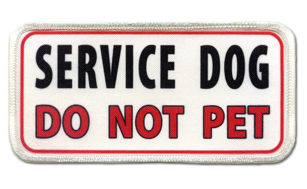 Creative Clam Service Dog Do Not Pet Rectangle 2.5 X 5 Inch Sew-on Patch