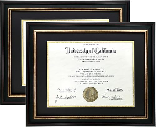 ONURI - Marcos de diploma de lujo - Diseño clásico para diploma de graduación universitario, documentos comerciales y marcos de certificados - 2