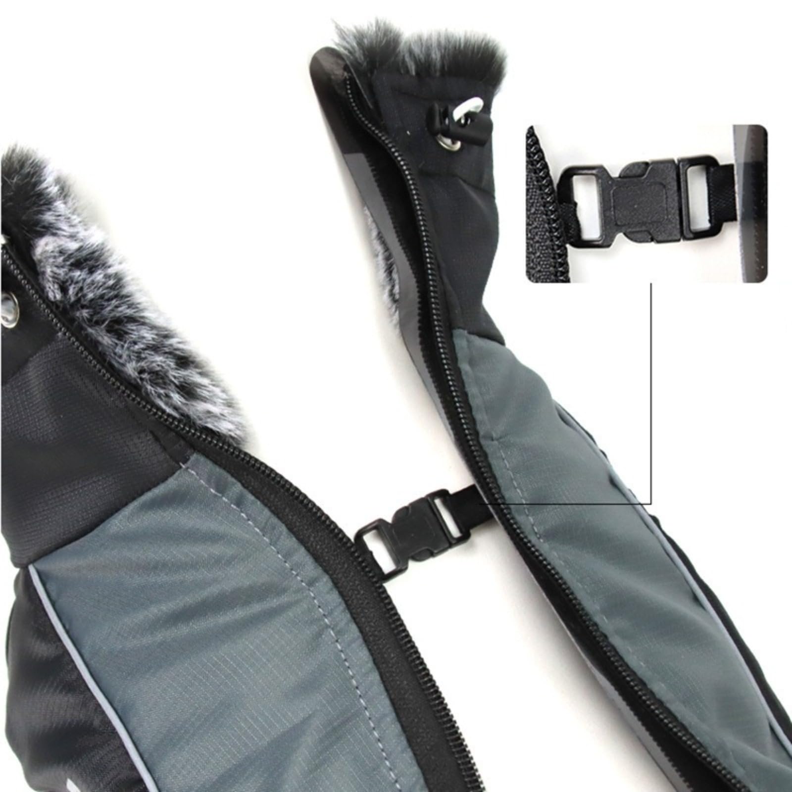 Manteau d'hiver épais et réfléchissant pour grand chien, coupe-vent, imperméable et doublé en polaire, facile à porter, blanc éclatant, taille 5XL
