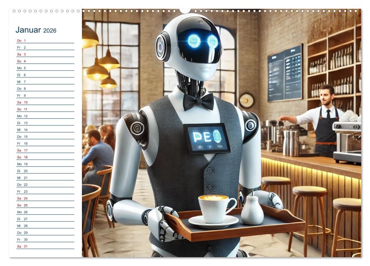 Roboter im Einsatz - Digitale Vernetzung und die Zukunft der Arbeit (hochwertiger Premium Wandkalender 2026 DIN A2 quer), Kunstdruck in Hochglanz: ... von morgen prägen. (CALVENDO Technologie)