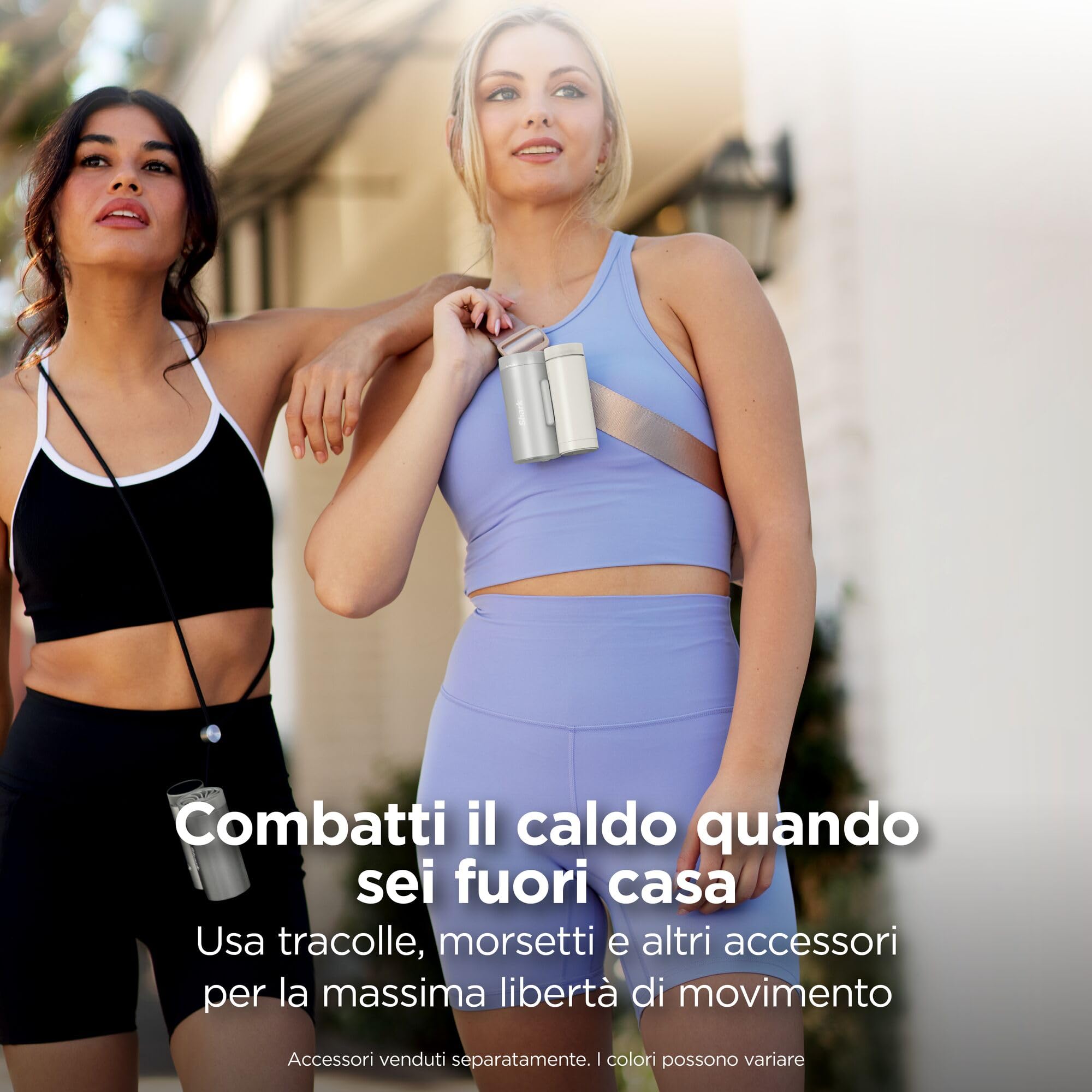 Shark ChillPill 3 in 1 Ventilatore ad alta velocità, nebulizzazione ultra fine e sistema InstaChill, con 3 accessori di raffreddamento, pensato per la mobilità, iced latte FA022EUBR