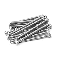 Vista 53 de MroMax 30 tornillos de máquina Phillips de cabeza plana M2 x 0.197 in, acero inoxidable 304 18-8, rosca completa, tornillos de cabeza cruzada gris