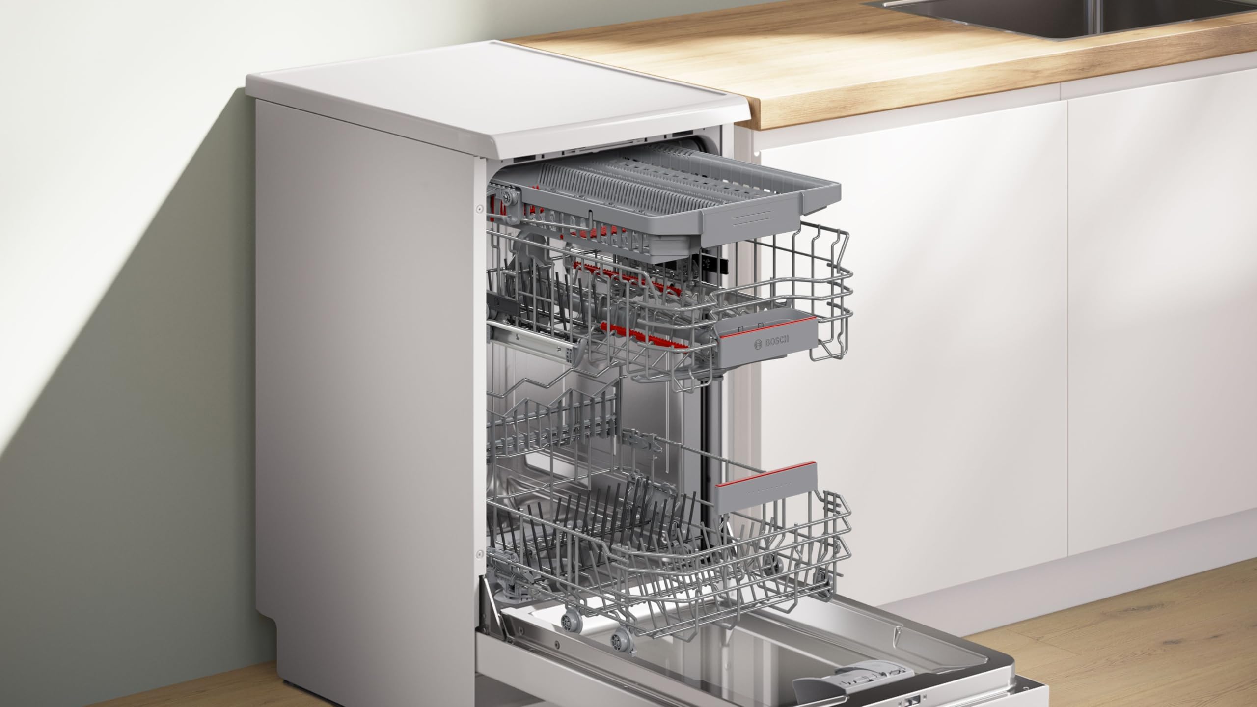 Bosch Série 4 Lave-vaisselle 45 cm Pose libre Blanc SPS4EMW24E