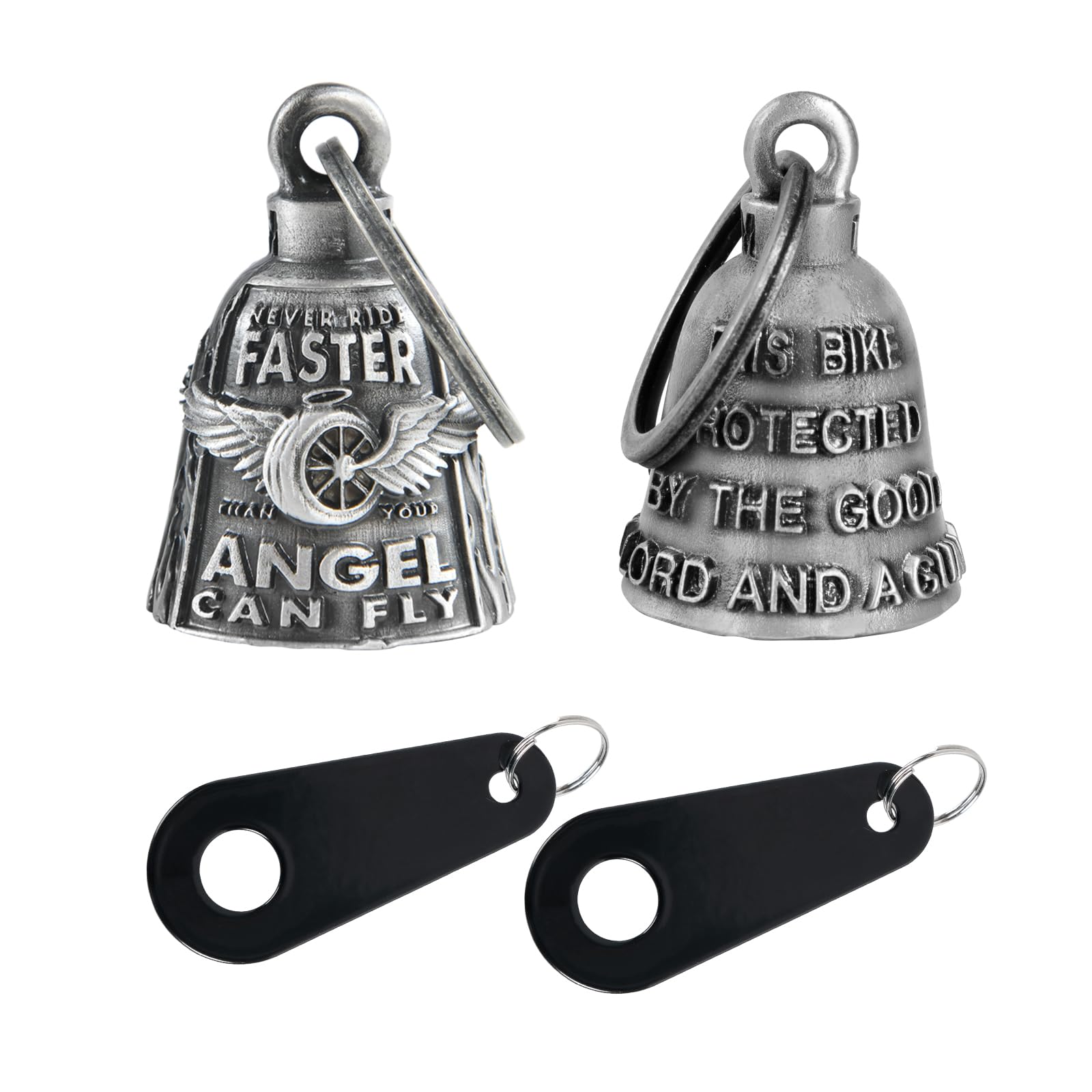 Motorcycle Bells for Bikers Guardian Angel Gremlin Bells for Motorcycle Rider Key Chain for Luck