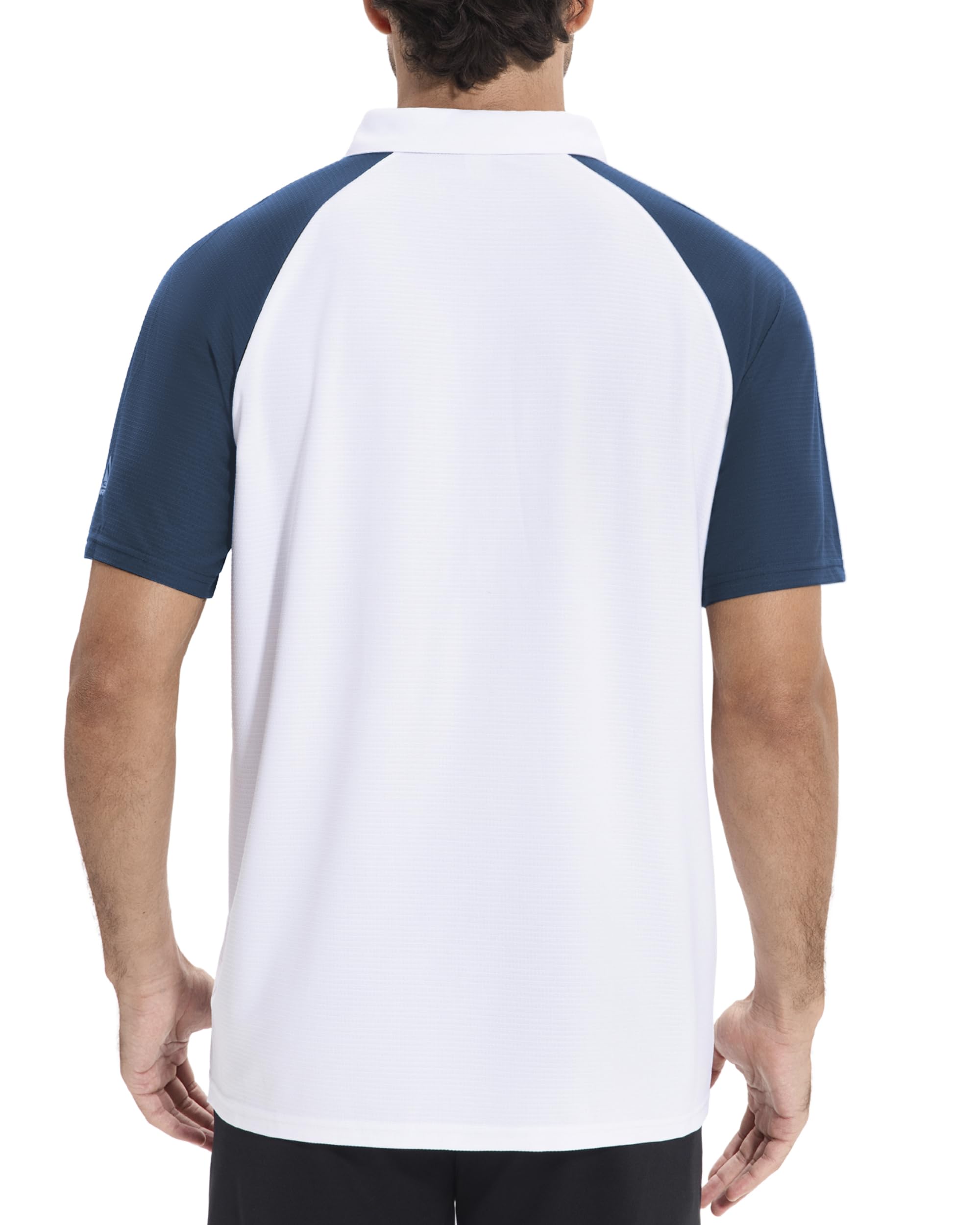 AMZSPORT Polo Manga Corta para Hombre Secado Rápido Transpirable Tenis Verano para Hombre Golf Camisa Deportiva Casual