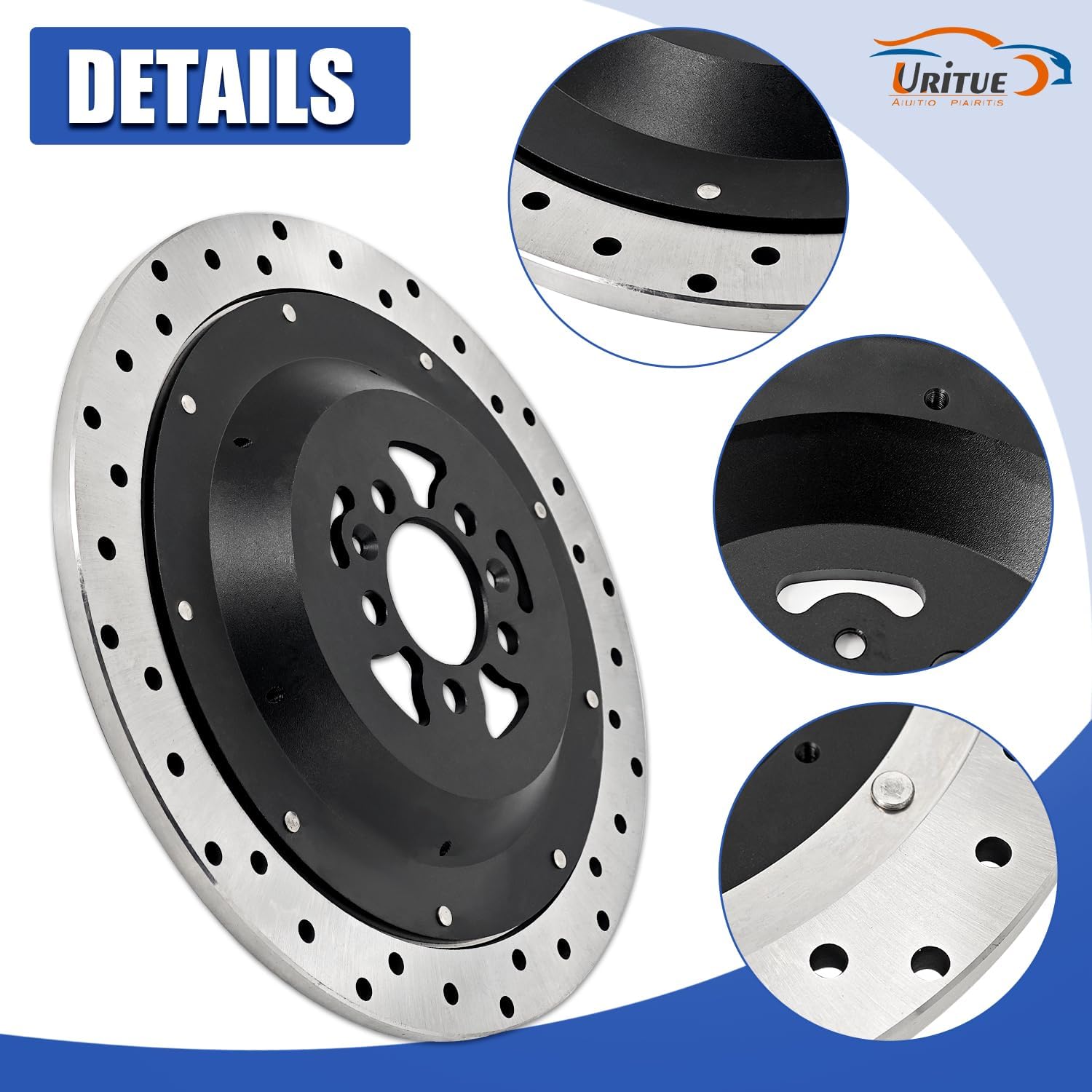 43250-MCA-013 Rear Brake Disc Rotor Compatible with 2001-2017 Honda Goldwing 1800