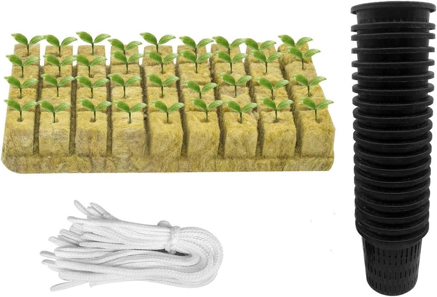 Rock Wool Plant Slabs with Better Water Retention and Air Permeability for Root Cord Hydroponic Set