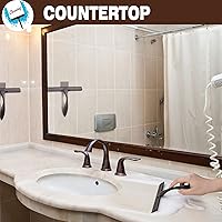 Vista 5 de NETANY Escobilla de ducha, Escobilla de bronce de 10 pulgadas, Escobilla de acero inoxidable multiusos para baño, puertas de ducha, espejos