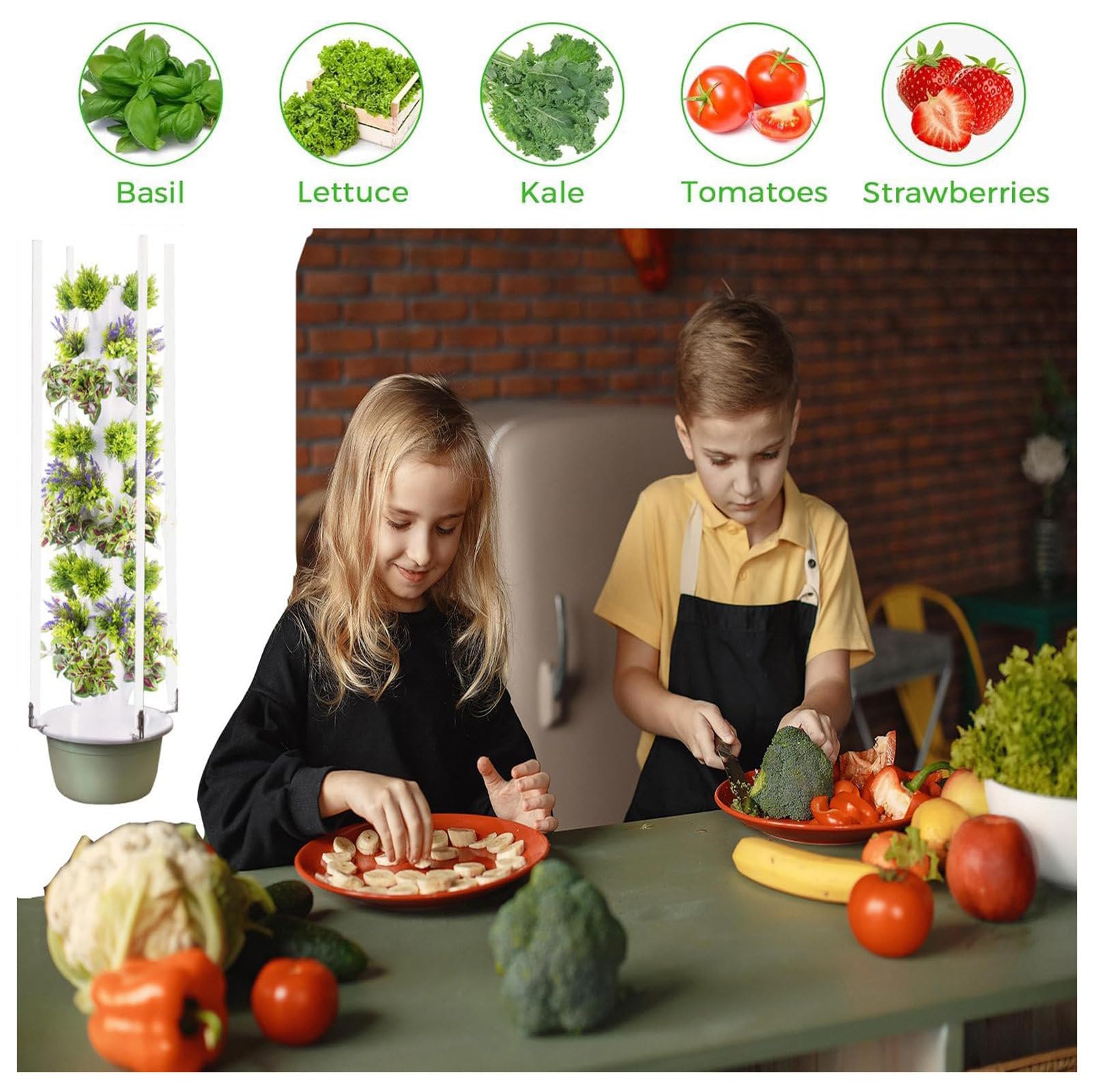 Sistemas de Cultivo hidropónico, Sistemas de Cultivo hidropónico Tower Garden, Kit de germinación hidropónica, Sistemas de plantación hidropónica Tower Garden (9 Capas)