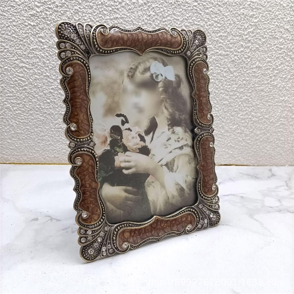 Poseur Vintage Photo Frame Metal Three-dimensional Glass Photo Frame Home Decoration