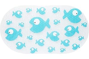 Bizzu Large Non-Slip Baby Bath Mat Provides Peace of Mind for Tub Time Fun