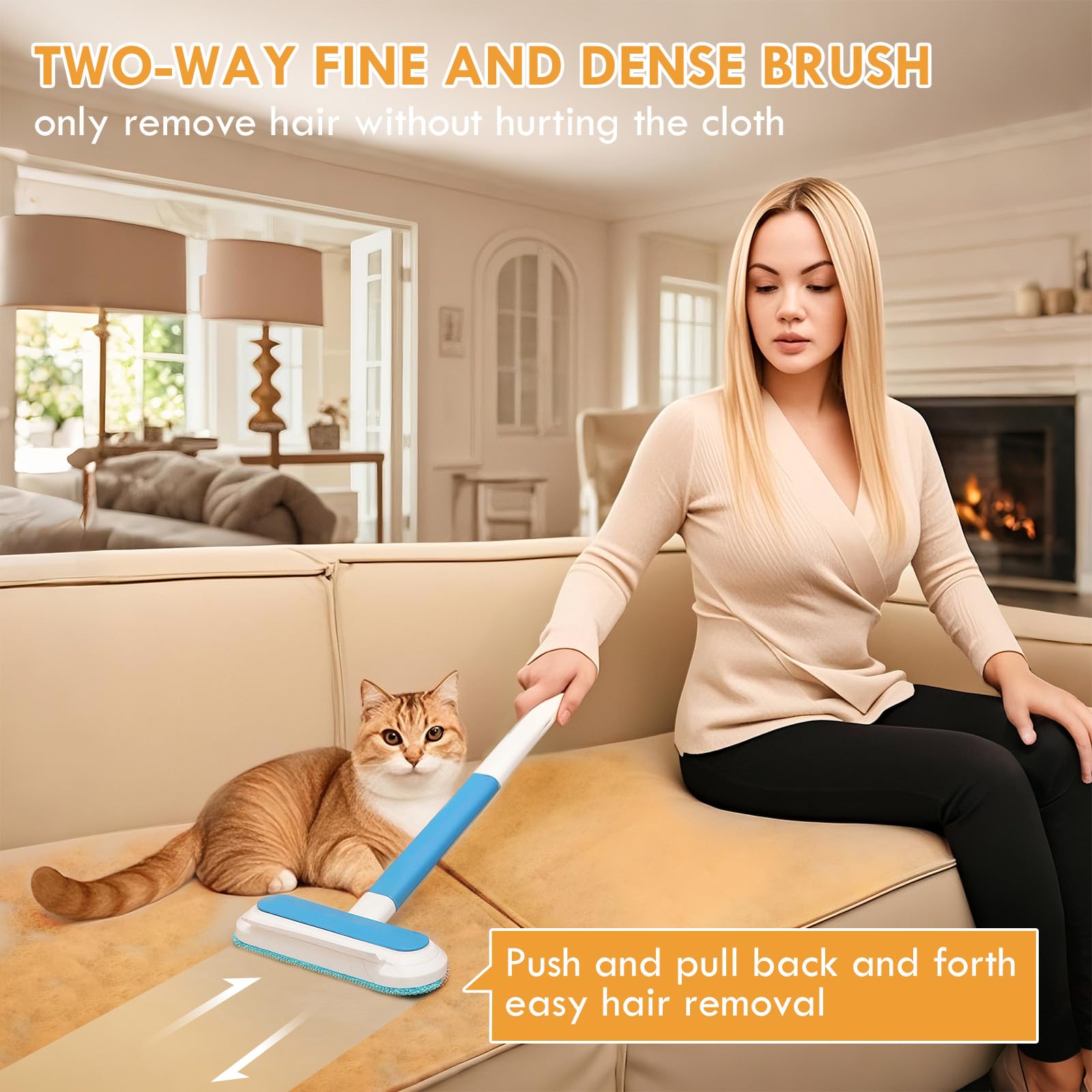 Pet Hair Remover for Couch,18 Inch, Suitable for dog and cat hair, Washable, Reusable, Suitable for Sofas Carpets Sheets and Other Furniture, Eco-friendly and durable - image 3
