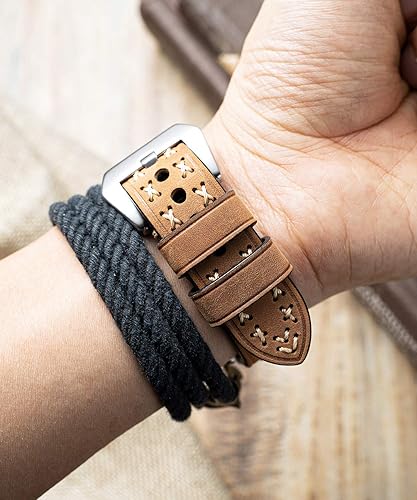 Miniatura 4 de BINLUN Replacement Watch Bands Compatible with Samsung Galaxy Watch, Compatible with Huawei Watch, Compatible with Garmin Smartwatch Thick Oil