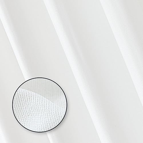 Miniatura 3 de Tienda Basics Cortinas semiopacas de felpilla con tejido clásico para dormitorio y sala de estar, juego de 2 piezas con ojales, 42 pulgadas de ancho