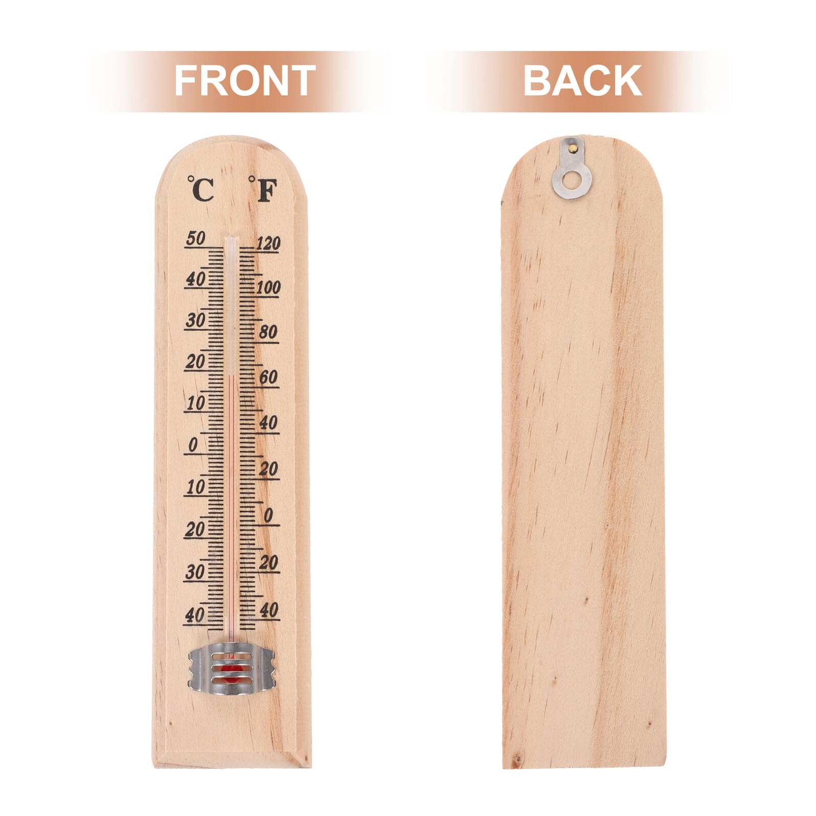 Happyyami Termometro in Legno da Esterno e Interno, Dispositivo di Misurazione della Temperatura Multifunzionale a Sospensione, Set da 3 Pezzi per Serra, Cameretta dei Ragazzo Ragazza