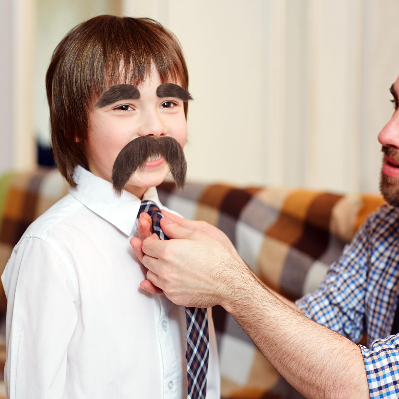 Set Di 24 Baffi Finti Autoadesivi - Per Feste, Halloween E Costumi, In Fibra Artificiale, 12 Stili Diversi - Foto 6