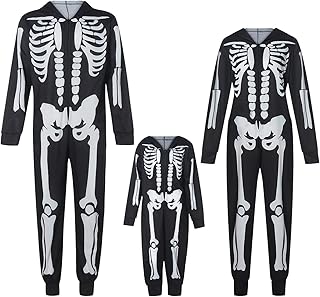 Donne genitore-figlio Halloween genitore-bambino vestito stampato casa usura pigiami un pezzo tuta