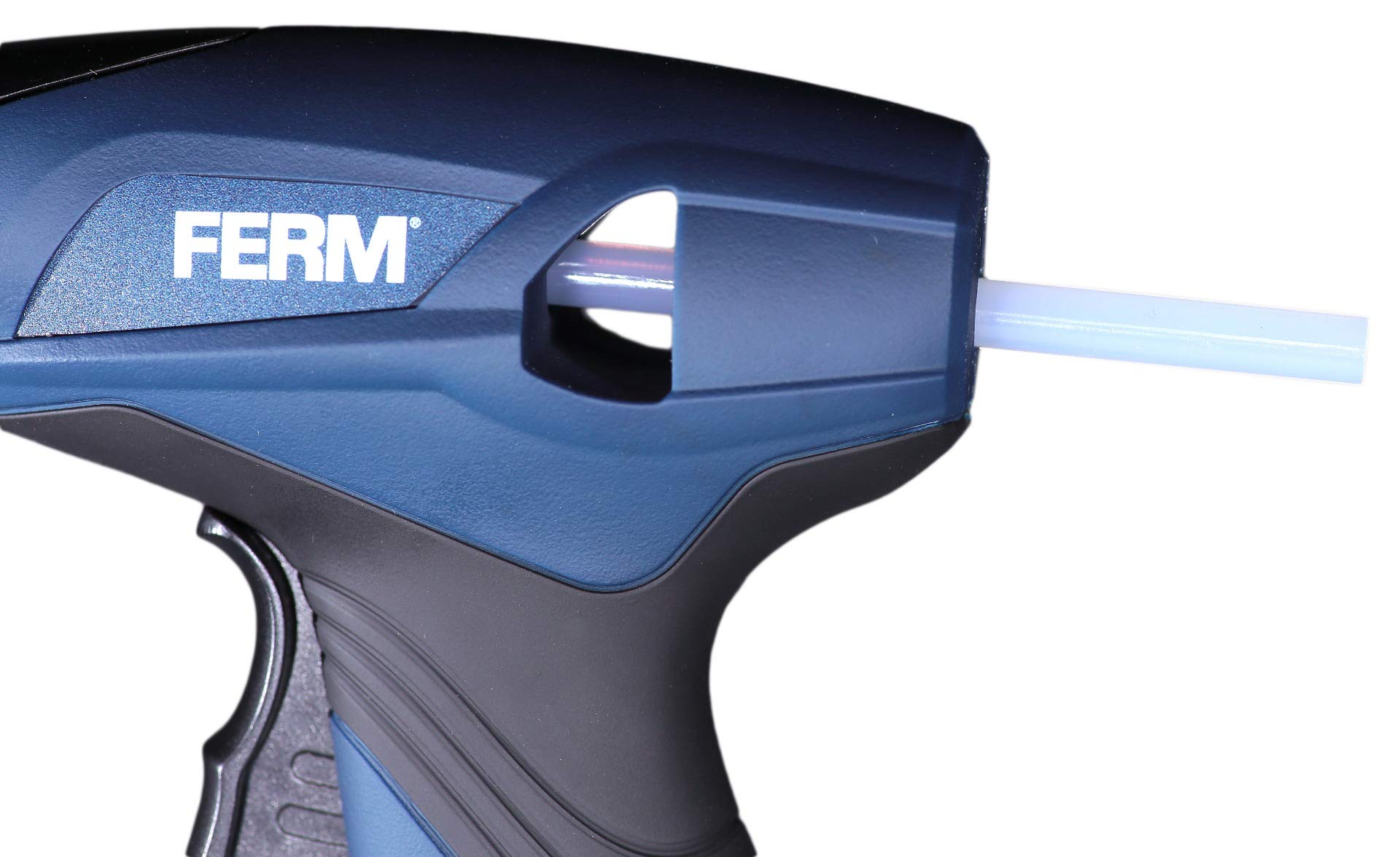 FERM Pistola colla a caldo a batteria 7,2 V 1,5 Ah Ioni di litio. Include 3 stick colla, caricatore e custodia