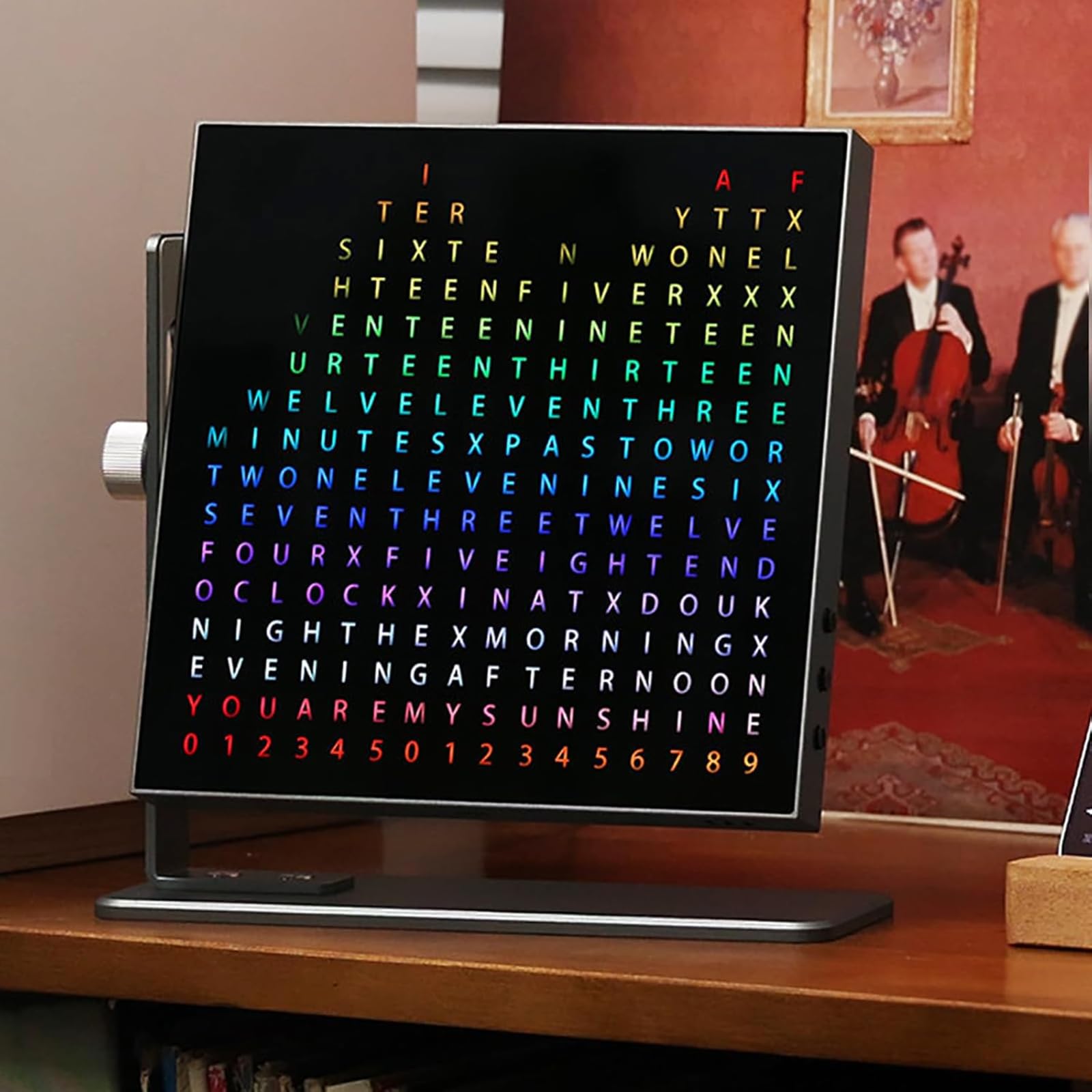 Reloj de pared con ritmo LED, reloj creativo de sincronización de música con 9 modos de visualización y 7 efectos de color, brillo ajustable, para decoración del hogar u oficina