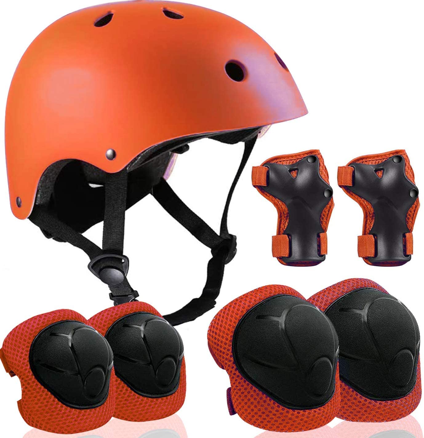 Adjustable Helmet for Ages 3-16 Kids Toddler Boys Girls Youth,Protective Gear with Elbow Knee Wrist Pads for Multi-Sports Skateboarding Bike Riding Scooter Inline skatings Longboard Roller Skate