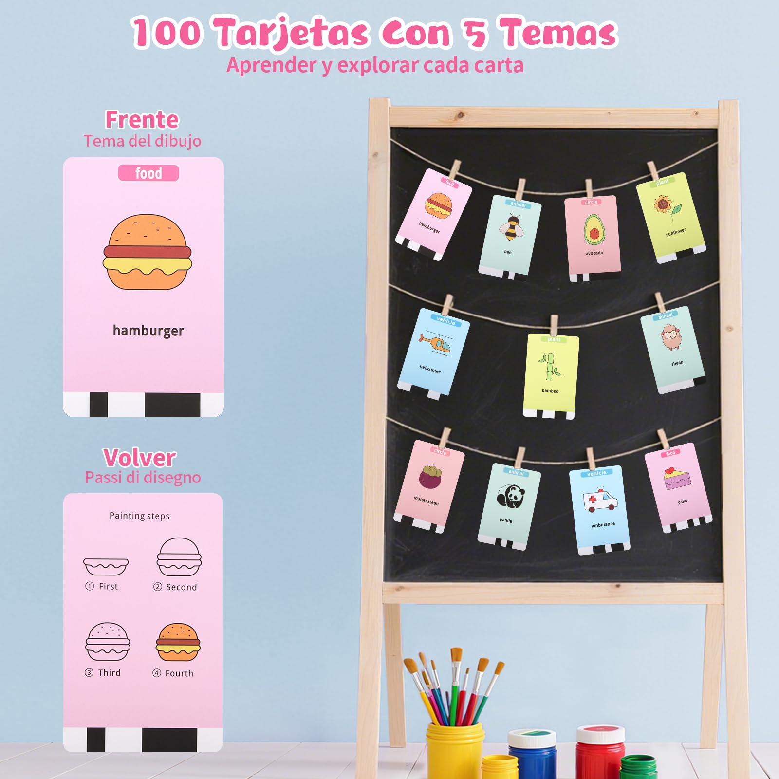Charmofun Robot de Dibujo para Niños, Drawing Robot con 100 Tarjetas, Robots Inteligente Juguete Recargable, Juguete Educativo Interactivo con Voz para Niños y Niñas a Partir de 3 Años (Rosa-2)